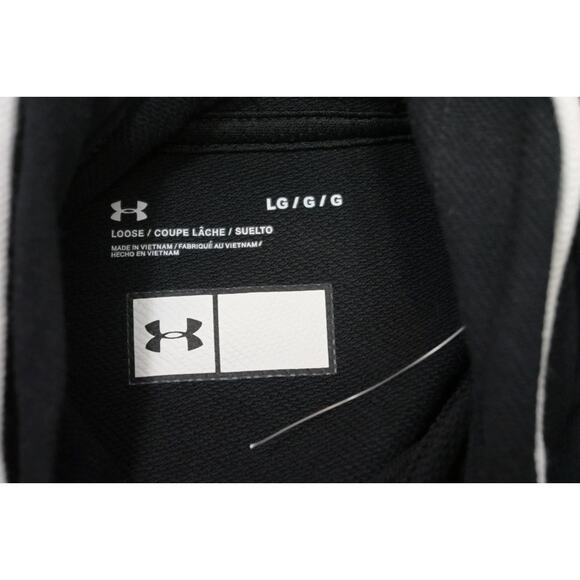 Under Armour Short Sleeve Hoodie Sweat Shirt Loose Cotton Blend Mens Sz Large - Picture 10 of 11
